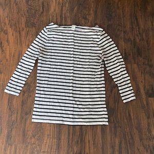 Black and white striped top